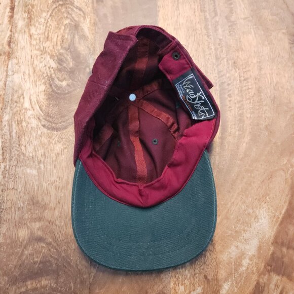 KC Caps Headshot Baseball Hat Unisex Burgundy Forest Green Adjustable - Picture 5 of 5